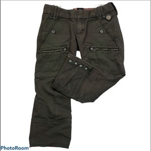 Diesel Cropped Army Green Cargo Pants